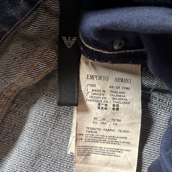 Emporio Armani Men's Blue Straight Jeans - Picture 2 of 8